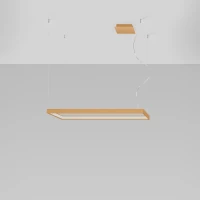 Pakabinamas šviestuvas 40W – stačiakampis, auksinis, šilta LED šviesa - Nuotrauka 3