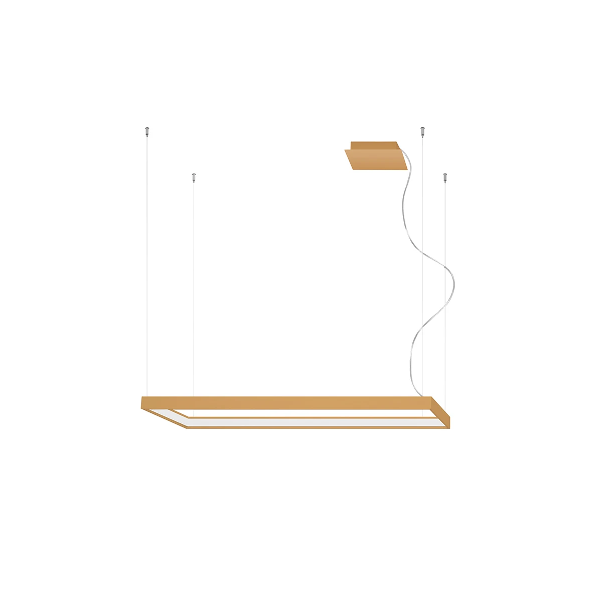 LED pendant light 100 cm – linear, gold, CRI98