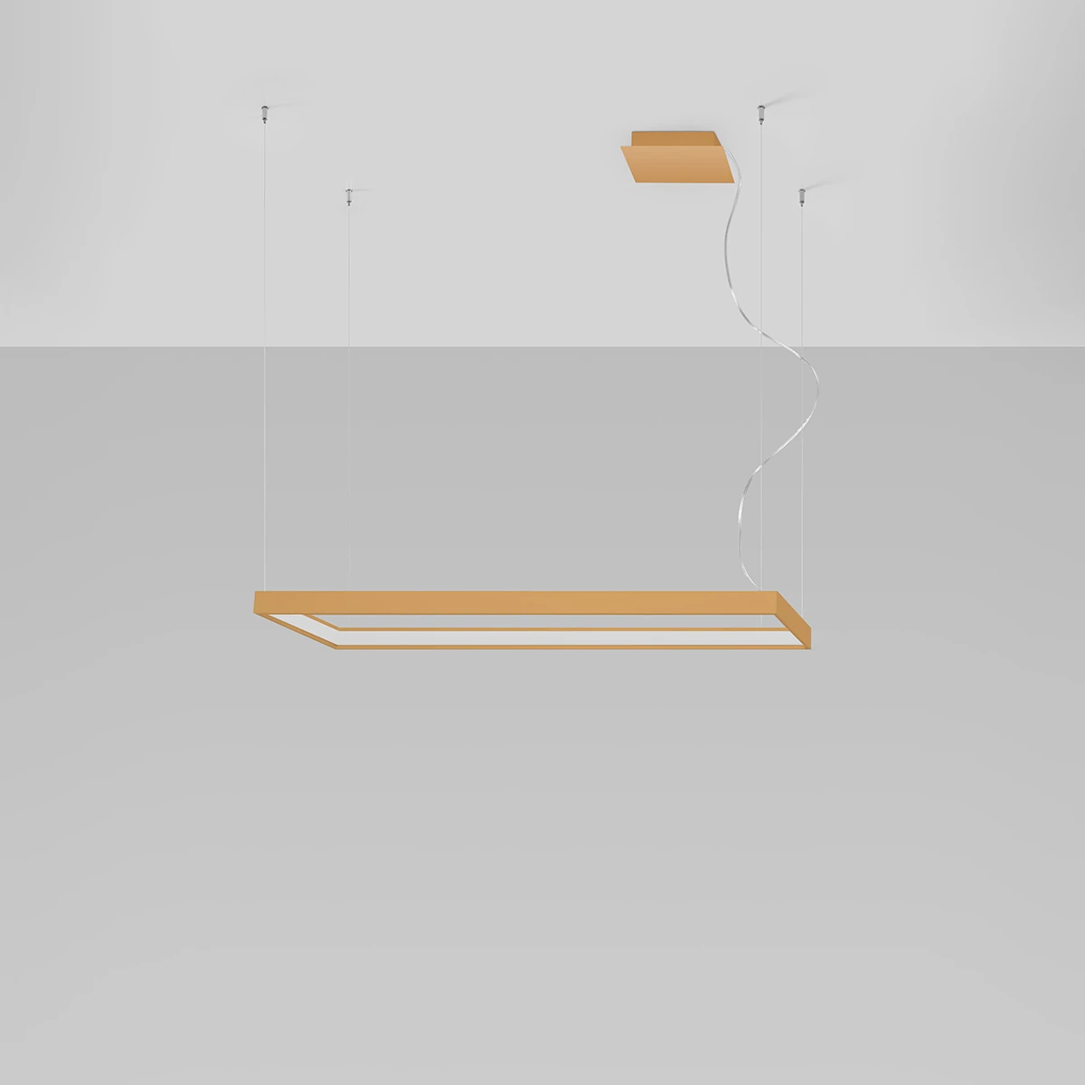 LED pendant light 100 cm – linear, gold, CRI98