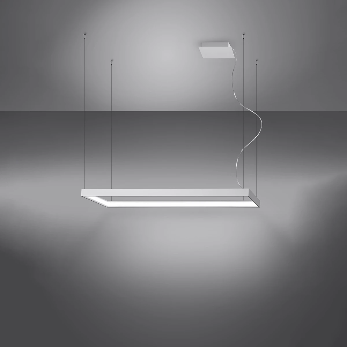Pakabinamas šviestuvas 100 cm / 40W – linijinis, baltas, CRI98