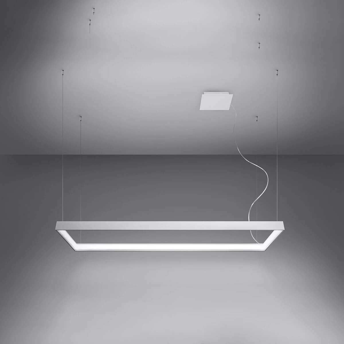 Pakabinamas šviestuvas 100 cm / 40W – linijinis, baltas, CRI98