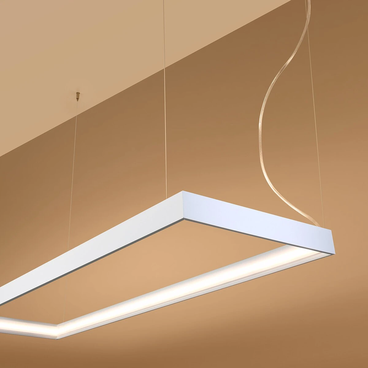 Pendant light 100 cm – rectangular, white, CRI93 LED