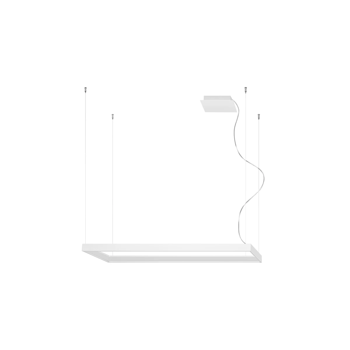 Pendant light 100 cm – rectangular, white, CRI93 LED