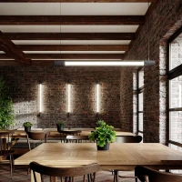 Wall lamp 105 cm – linear, black, warm G13 light - Image 5