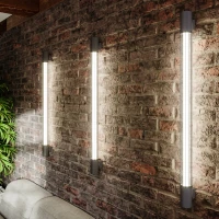 Wall lamp 105 cm – linear, black, warm G13 light - Image 6