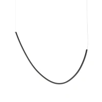 LED pendant 15W – curved line, black, warm 3000K - Image 2