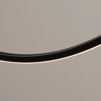 LED pendant 15W – curved line, black, warm 3000K - Image 5