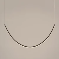LED pendant 15W – curved line, black, warm 3000K - Image 6