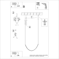 LED pendant 15W – curved line, black, warm 3000K - Image 11