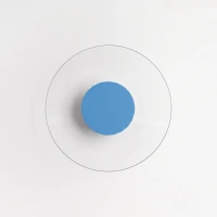 Sieninis šviestuvas 28 cm – apvalus, šviesiai mėlynas, LED 4000K - Nuotrauka 6