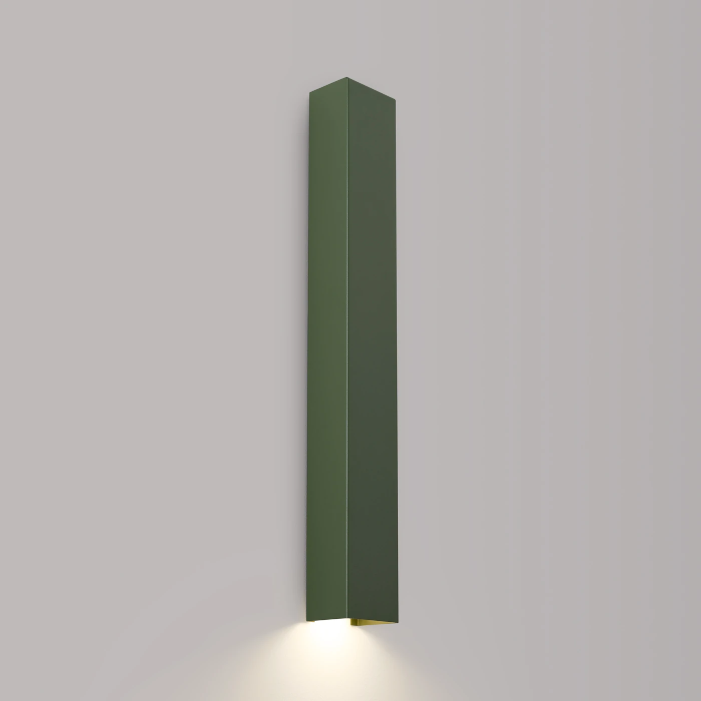 Wall lamp 60 cm – rectangular, olive green, GU10