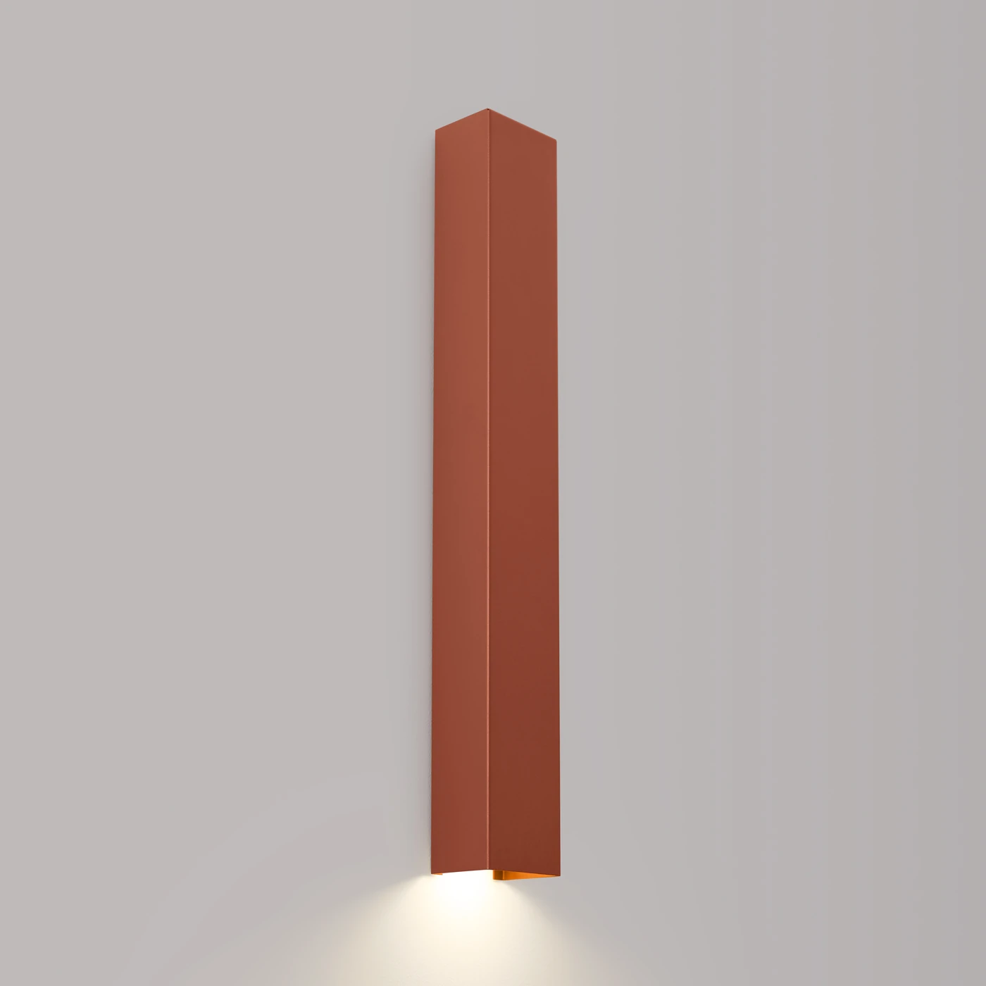 Wall lamp 60 cm – rectangular, red ochre, GU10