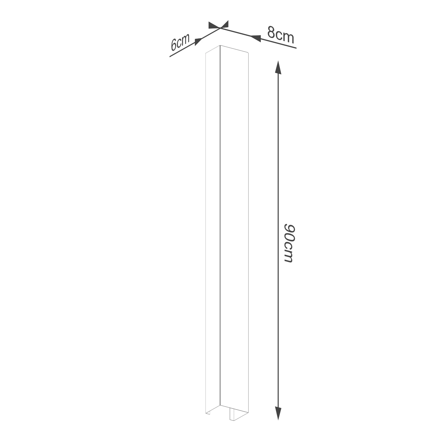 Wall lamp 90 cm – linear, black, GU10