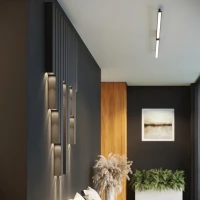 Wall lamp 90 cm – linear, black, GU10 - Image 11