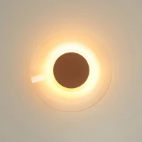 Sieninis šviestuvas 28 cm – apvalus, moka, šiltas LED apšvietimas - Nuotrauka 4