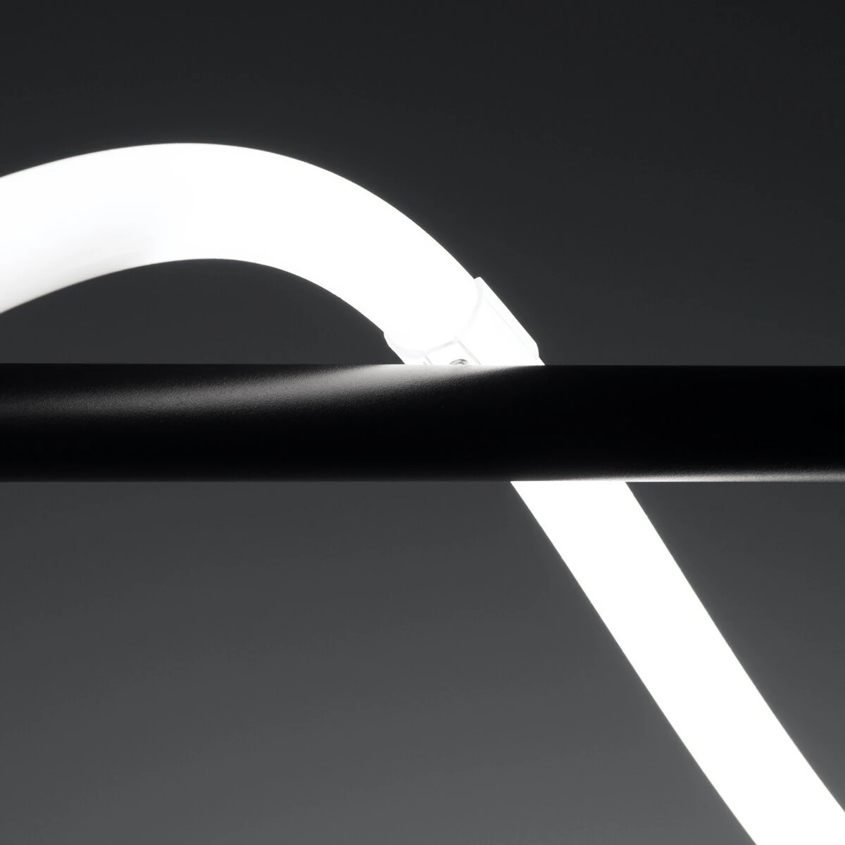 Pendant lamp 148 cm – wave LED line, black, CCT control