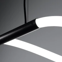 Pendant lamp 148 cm – wave LED line, black, CCT control - Image 7