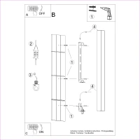 Wall lamp 90 cm – linear, white, GU10 - Image 9