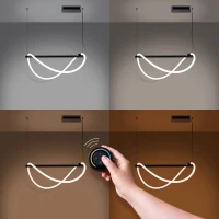 Pakabinamas LED šviestuvas 84 cm – linijinis, juodas, CCT reguliuojamas - Nuotrauka 4