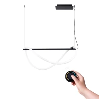 Pakabinamas LED šviestuvas 84 cm – linijinis, juodas, CCT reguliuojamas - Nuotrauka 2