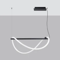 Pakabinamas LED šviestuvas 84 cm – linijinis, juodas, CCT reguliuojamas - Nuotrauka 3