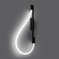 90 cm wall lamp – curved LED line, black, adjustable light - Image 4
