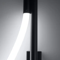 90 cm wall lamp – curved LED line, black, adjustable light - Image 6