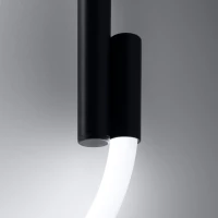 90 cm wall lamp – curved LED line, black, adjustable light - Image 8