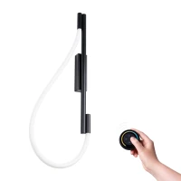 90 cm wall lamp – curved LED line, black, adjustable light - Image 2