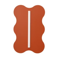 Sieninis šviestuvas 66 cm – banguotas, raudona, S14d - Nuotrauka 2
