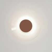 Sieninis šviestuvas 28 cm – apvalus, moka, LED 4000K - Nuotrauka 4