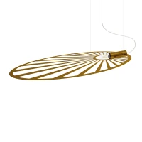 Pakabinamas šviestuvas 110 cm – lapo forma, auksinis, E27 - Nuotrauka 2