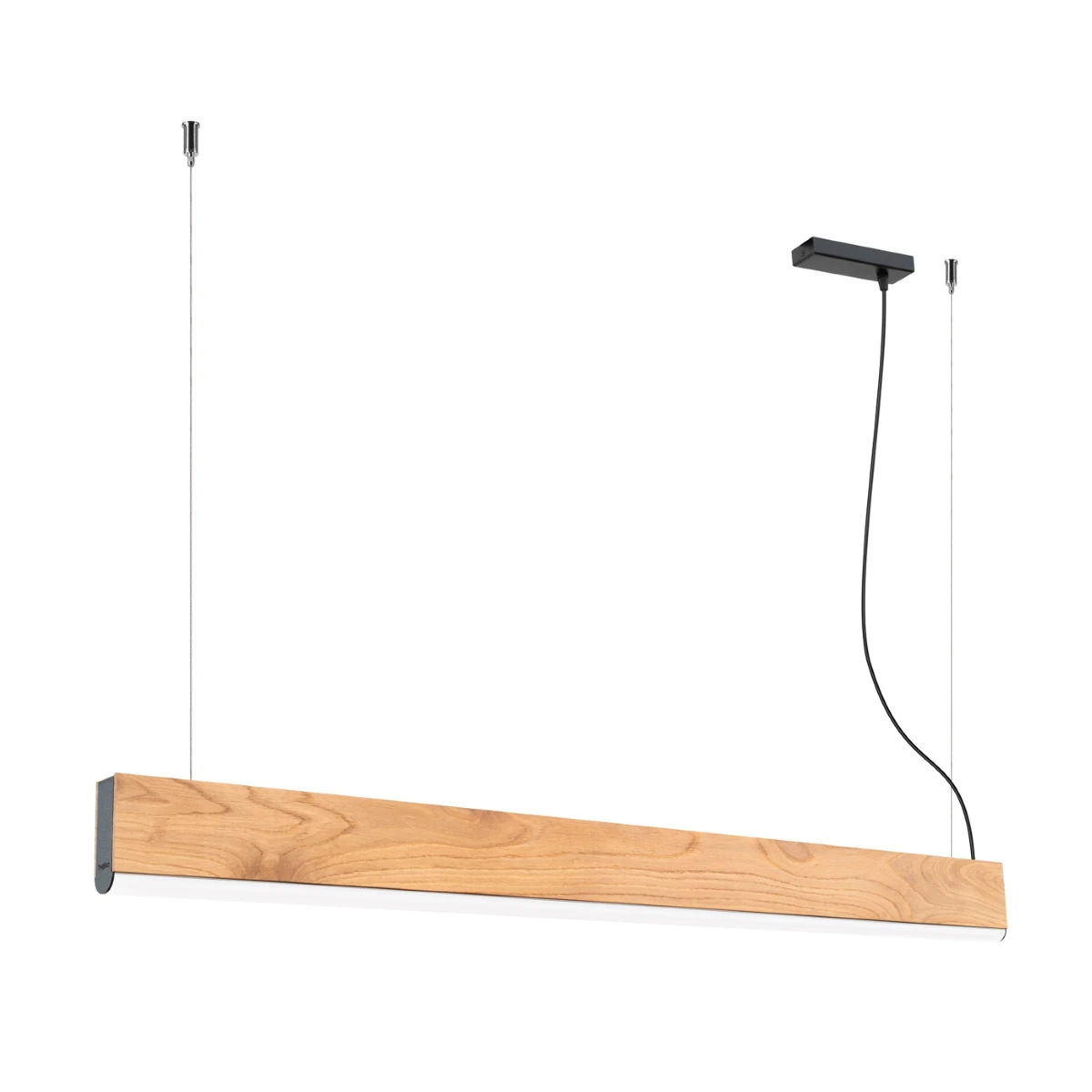 Pendant lamp 120 cm / 17W – linear, oak, warm LED