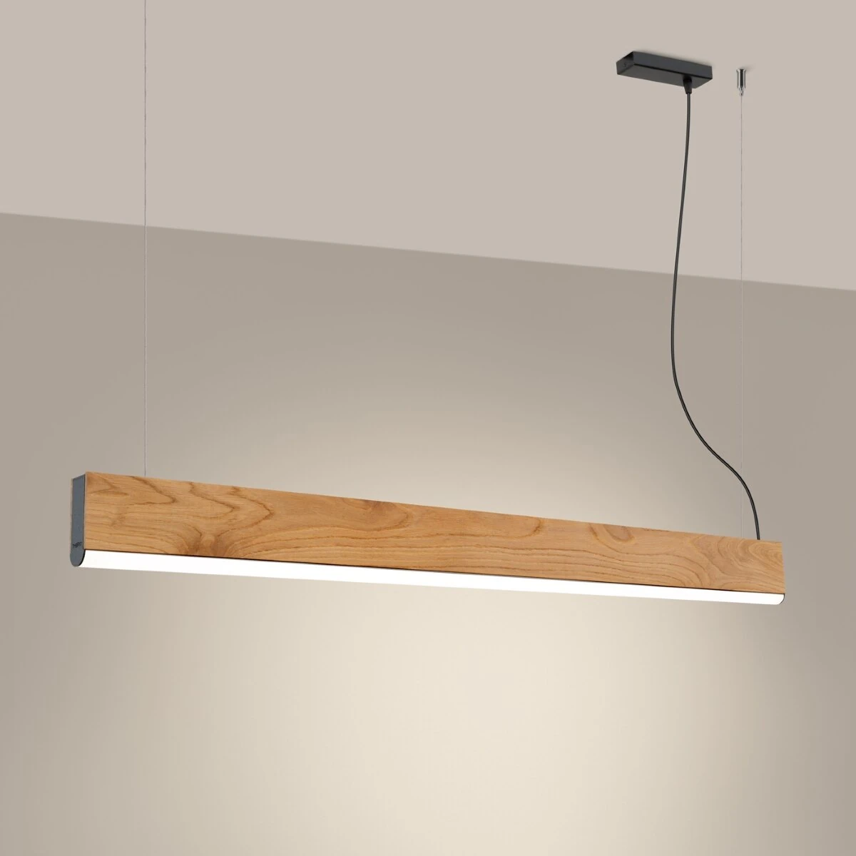 Pendant light 120 cm/17W – linear, oak, CRI98