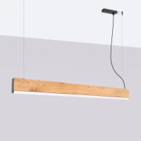 Pendant light 120 cm/17W – linear, oak, CRI98 - Image 3