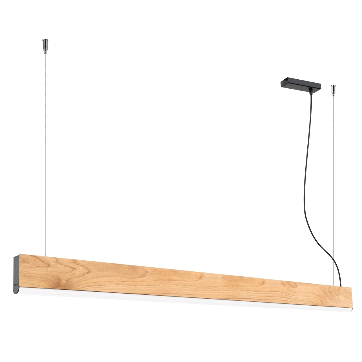 Pendant LED lamp 150 cm – linear, oak, CRI93 warm light