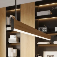 Pendant LED lamp 150 cm – linear, oak, CRI98 - Image 14