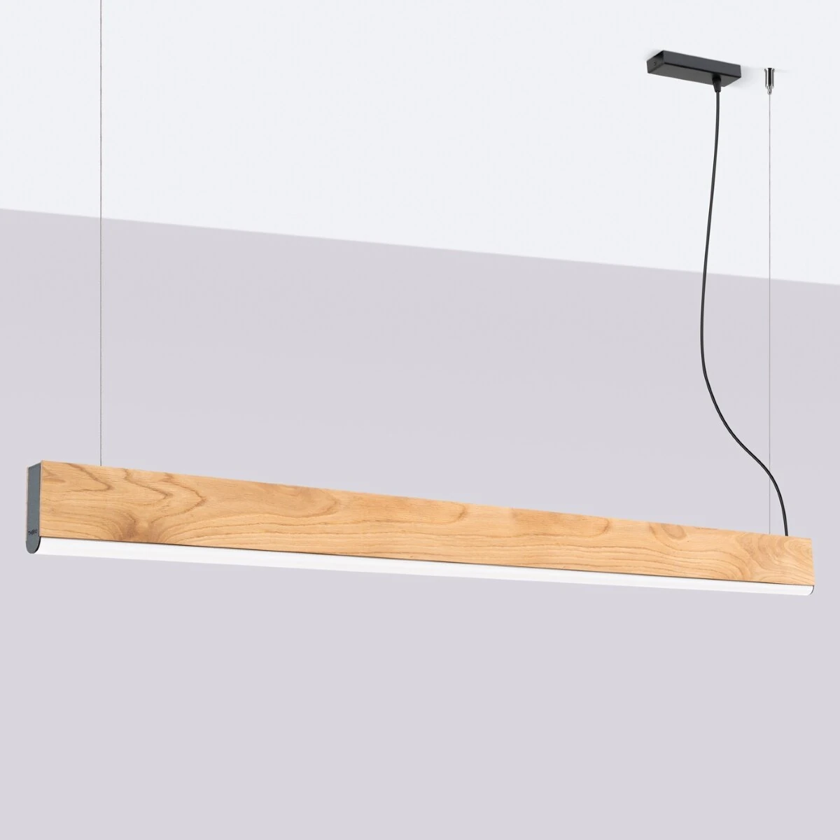 Pendant LED lamp 150 cm – linear, oak, CRI98