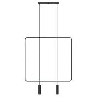 Pakabinamas šviestuvas 100 cm – stačiakampis, juodas, 2xGU10 - Nuotrauka 2