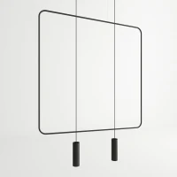 Pakabinamas šviestuvas 100 cm – stačiakampis, juodas, 2xGU10 - Nuotrauka 3