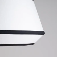 Ceiling lamp 50 cm – round, white, with black trim - Image 5