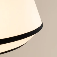 Ceiling lamp 50 cm – round, white, with black trim - Image 4