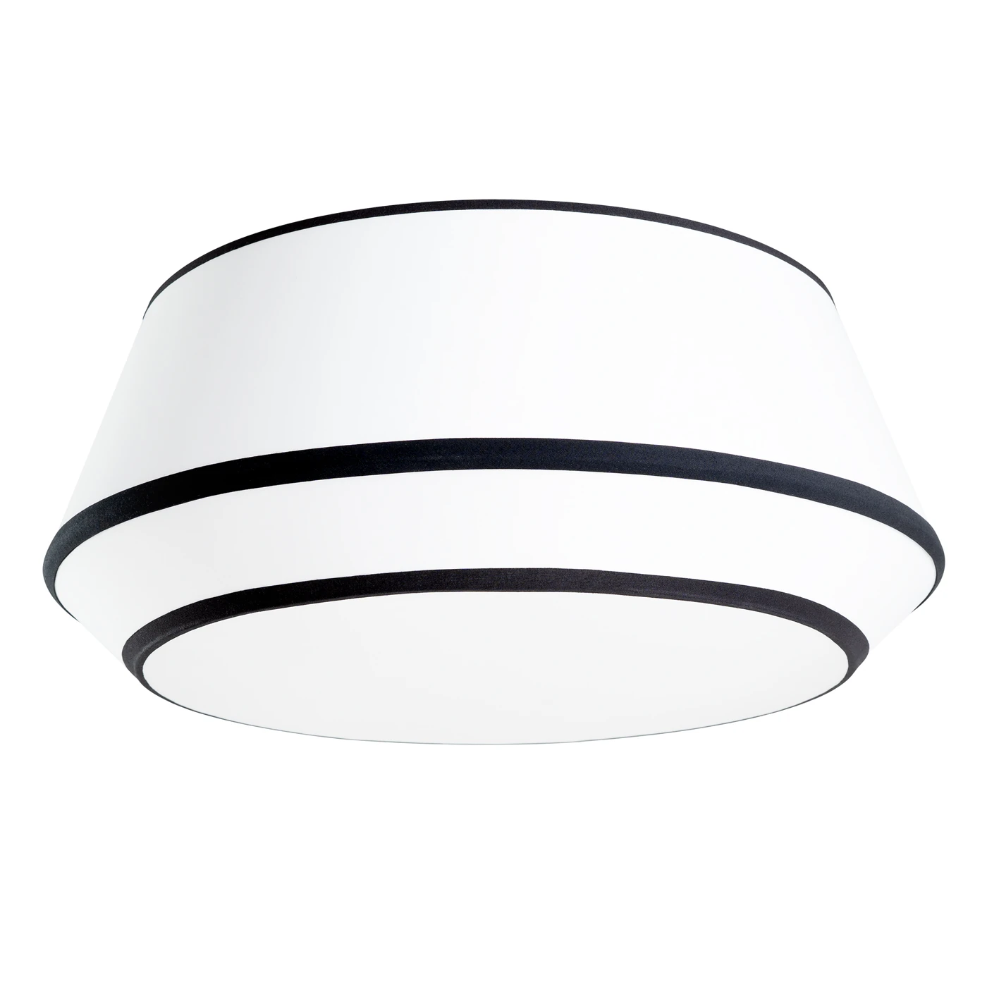 Ceiling lamp 50 cm – round, white, with black trim