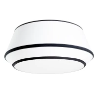 Ceiling lamp 50 cm – round, white, with black trim - Image 2