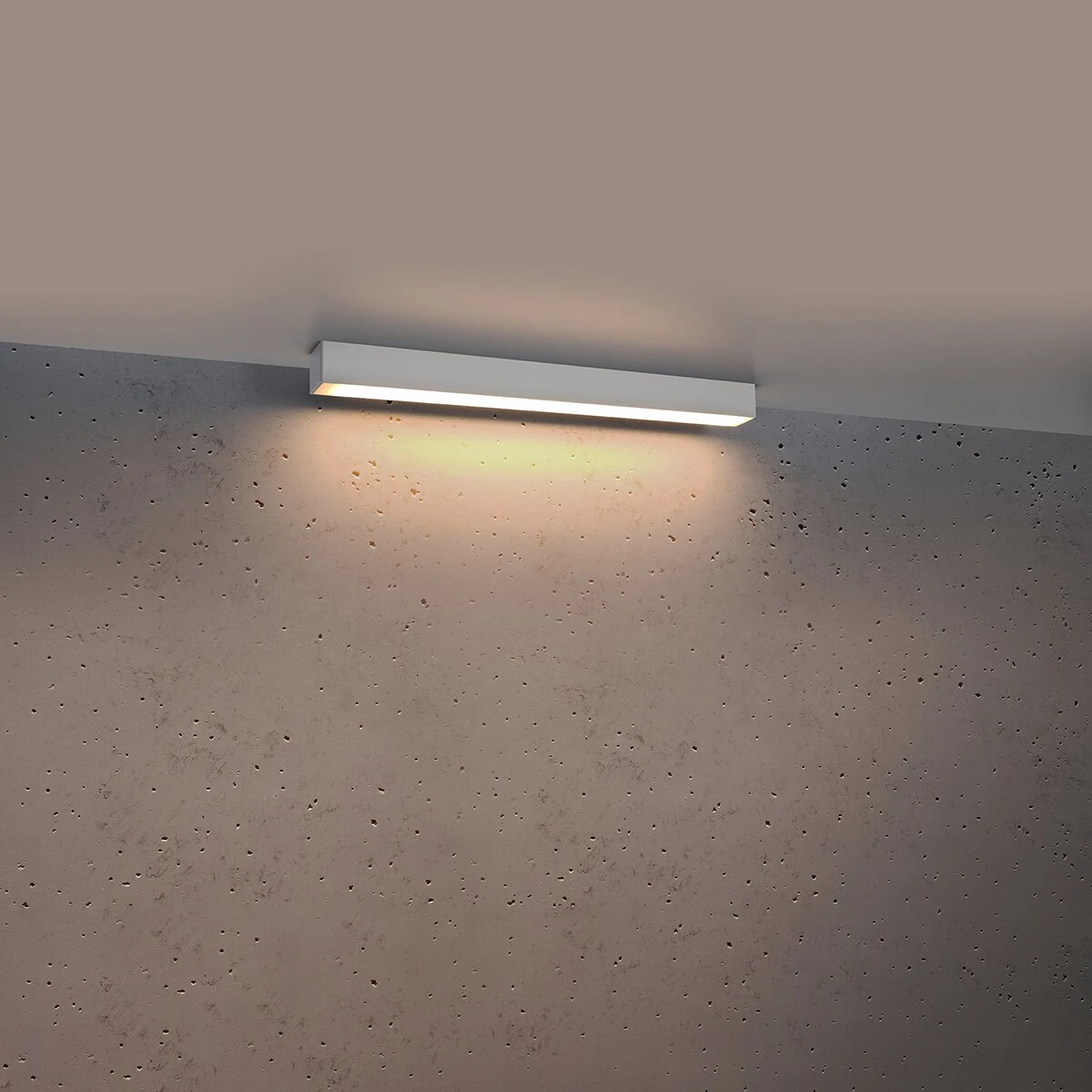 Lubinis LED šviestuvas 67 cm – linijinis, baltas, opalinis gaubtas