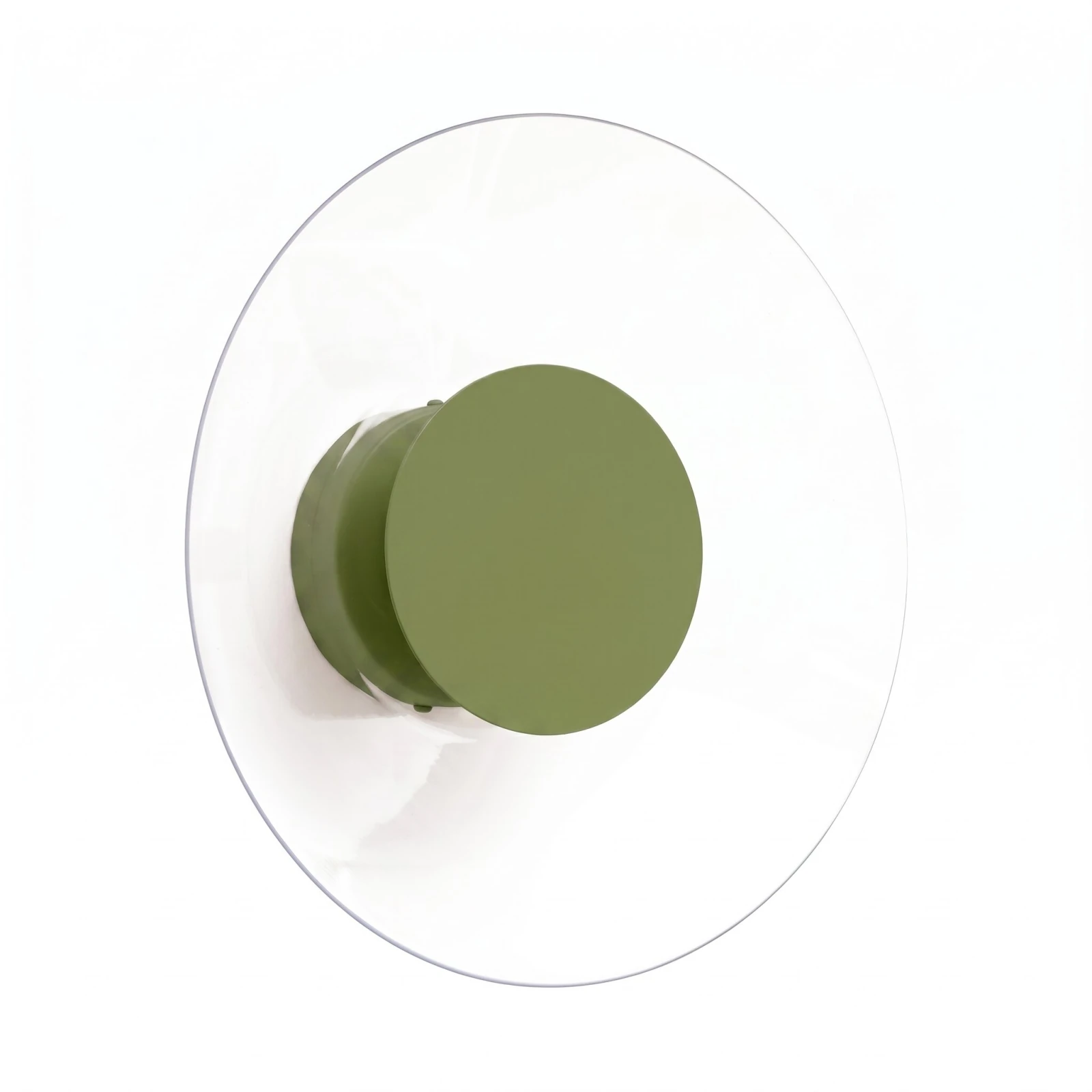 Wall light 28 cm – round, olive green, LED
