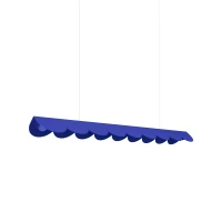 Pendant lamp 98.5 cm – scalloped linear form, ultramarine, LED - Image 2