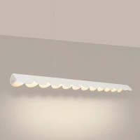 Pakabinamas šviestuvas 131 cm / 16W – banguotas, baltas, CRI93 - Nuotrauka 4