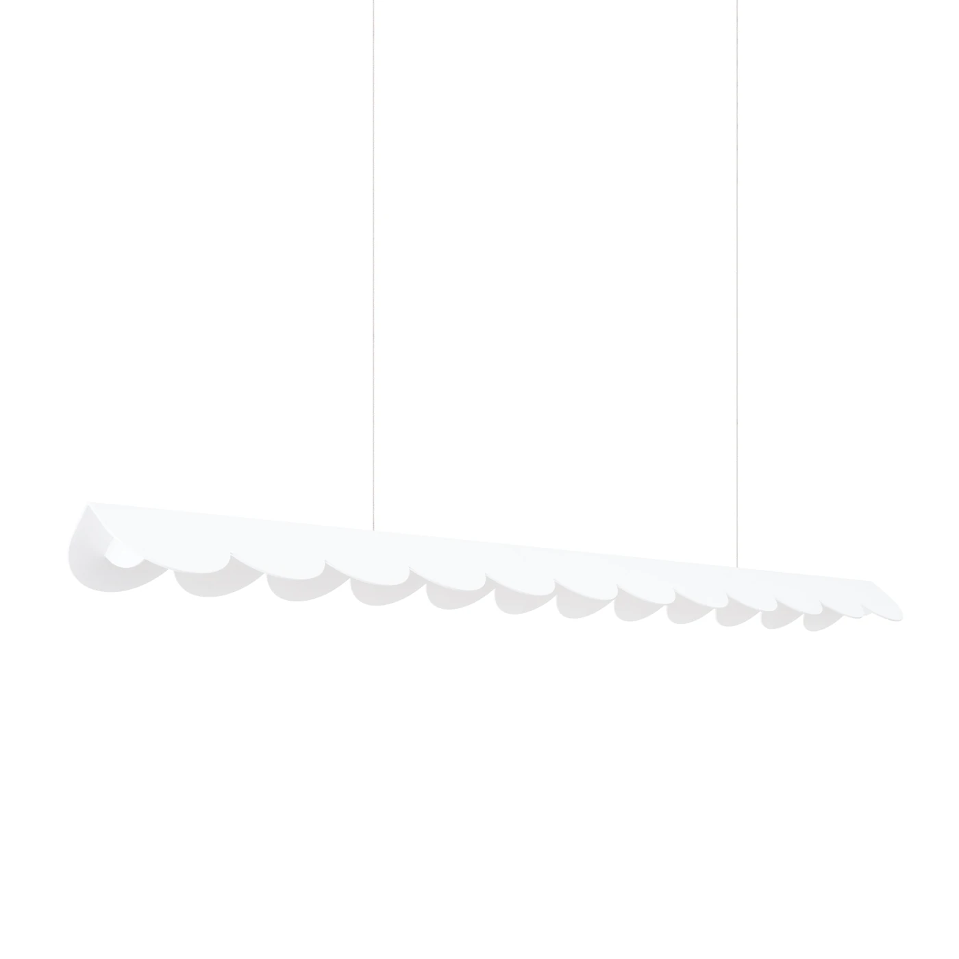 Pakabinamas šviestuvas 131 cm / 16W – banguotas, baltas, CRI93