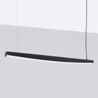 Pakabinamas LED šviestuvas 150 cm – lenkta linija, juodas, CRI93 - Nuotrauka 3